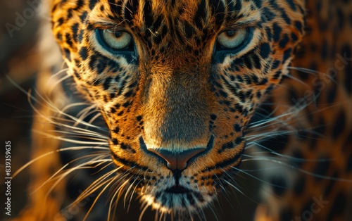 A close-up photo of a leopards face in the wild