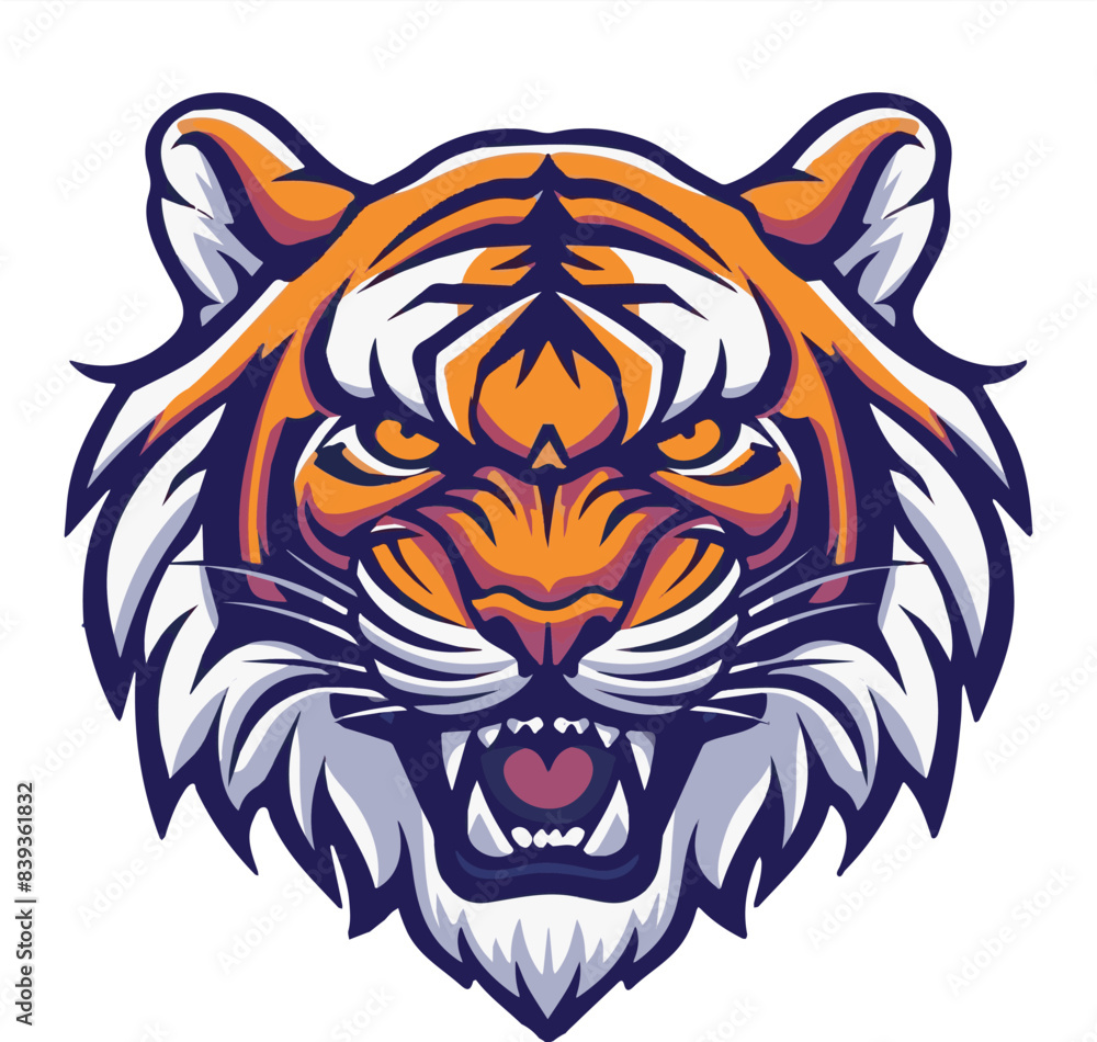 Obraz premium Tiger head mascot vector illustration