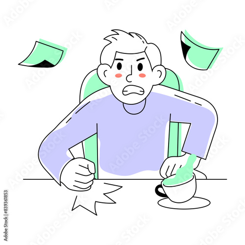 Download doodle mini illustration go angriness 