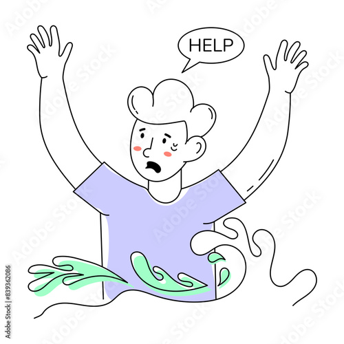 Latest doodle mini illustration of hydrophobia 