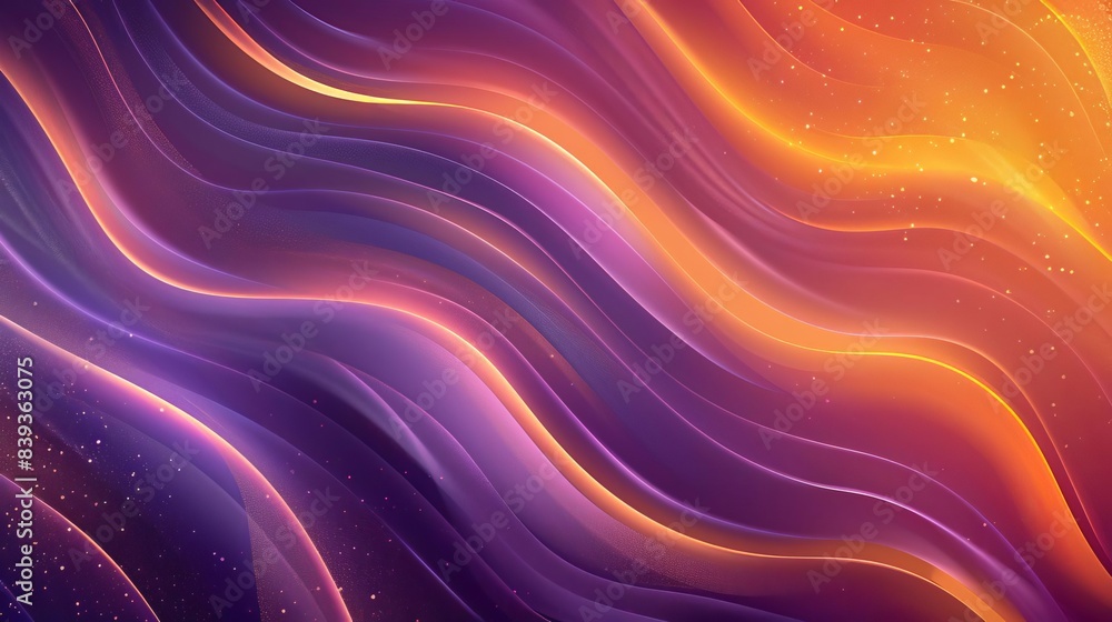 vibrant purple and orange gradient background with glowing color waves ...