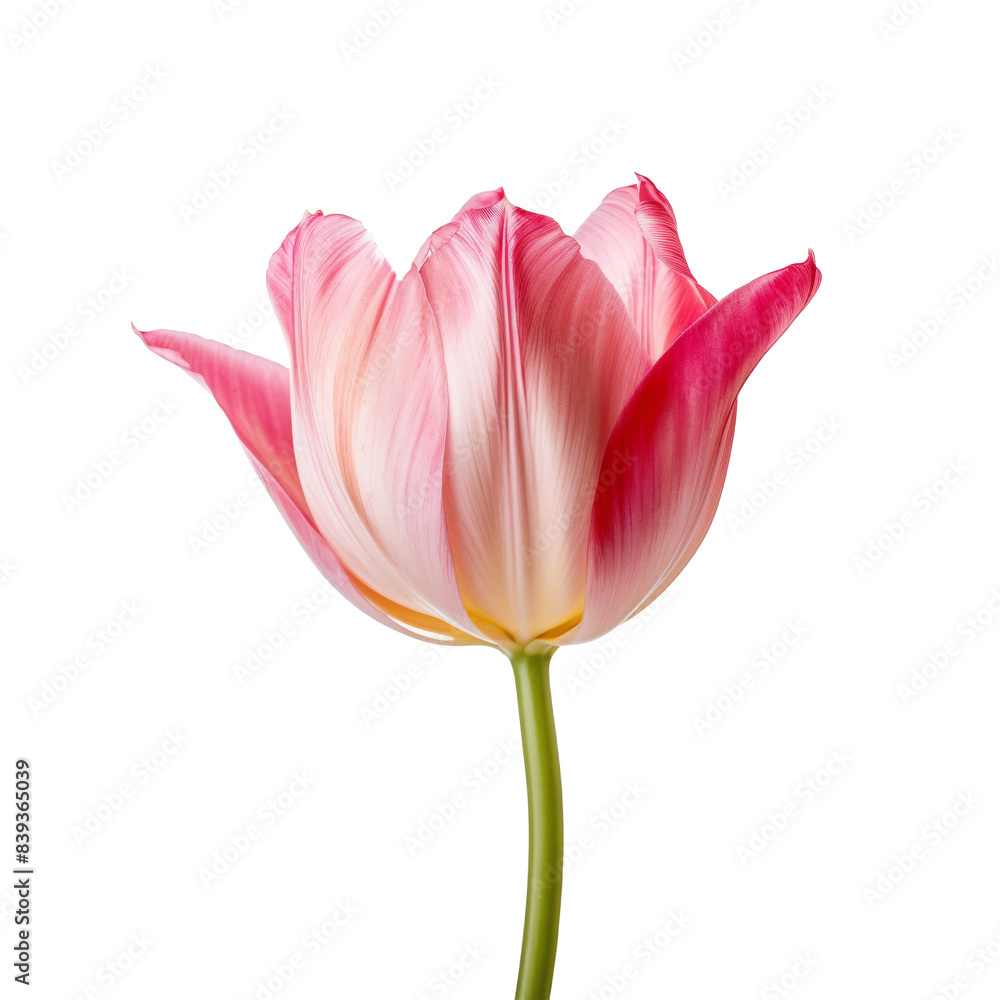 Fototapeta premium Tulip on a transparant background, PNG, Generative AI