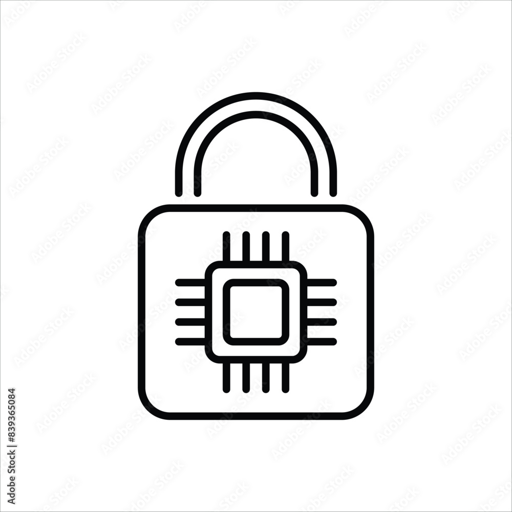 Obraz premium Padlock vector icon