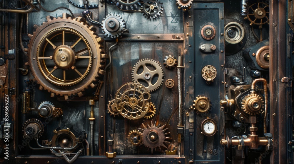 Explore the idea of time as a code to unlock hidden dimensions or secrets within the surreal landscape surrounding the clock.