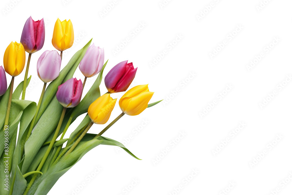 Tulip on a transparant background, PNG, Generative AI Tulip on a transparant background, PNG, Generative AI