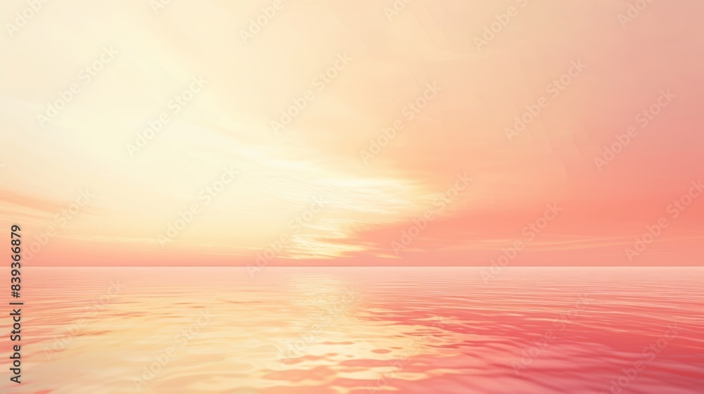 Fototapeta premium A blurred gradient effect with shades of coral blending into light peach, creating a serene atmosphere