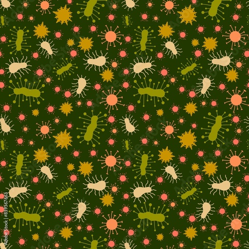 Wallpaper Mural Medicine seamless bacteria pattern for wrapping paper and fabrics and linens Torontodigital.ca