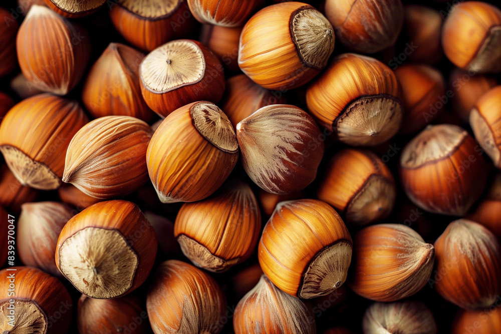 Hazelnuts close up Hazelnuts close up