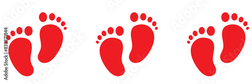 silhouette baby love footprint illustration design