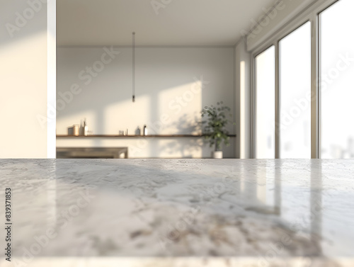 3d rendering of bedroom, living room and demonstration for product, demo, backdrop, mockup, daylight, nature, beige 