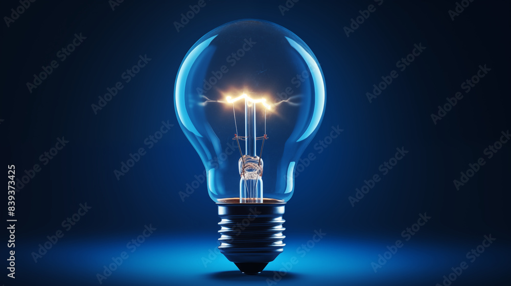 light bulb on blue background, concept of creativity light bulb on blue background, concept of creativity
