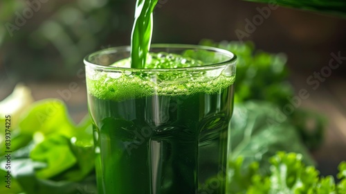green juice in a glass generative ai