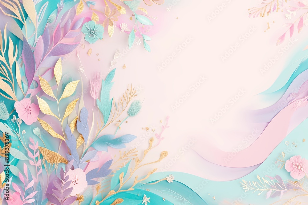 Flowers paper cut design. Beautiful spring paper cut flowers on soft color background. Valentine's Day, Birthday, Happy Woman Day, Mother's Day. Holiday poster and banner with flower papercut Flowers paper cut design. Beautiful spring paper cut flowers on soft color background. Valentine's Day, Birthday, Happy Woman Day, Mother's Day. Holiday poster and banner with flower papercut