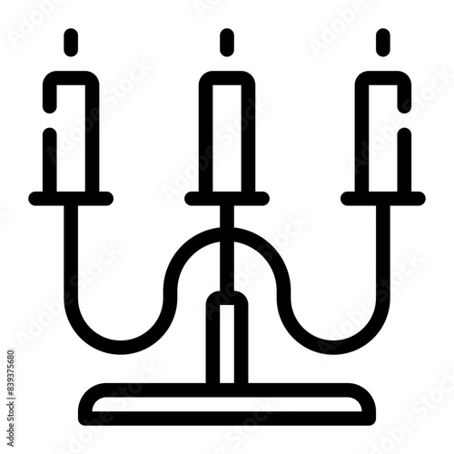 candelabrum line icon