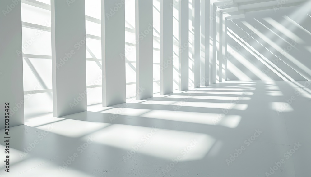 white background with light shades and invisible lines lights and shadow play on white wall of empty room white background with light shades and invisible lines lights and shadow play on white wall of empty room