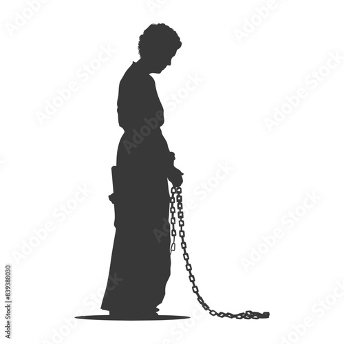 Chained Woman Silhouette: Oppression Symbolism