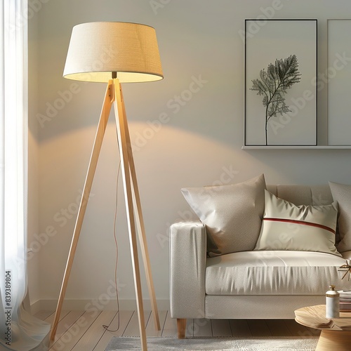 Tripod Lamp, Three Legs Floor Lamp - AI Generated