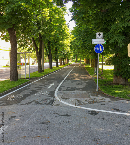 Dedicated Bike Path in Graz Austria