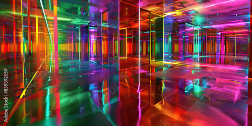 The Mirrored Maze: A seemingly endless hall of reflective surfaces, reflecting the surroundings in a dizzying array of colors