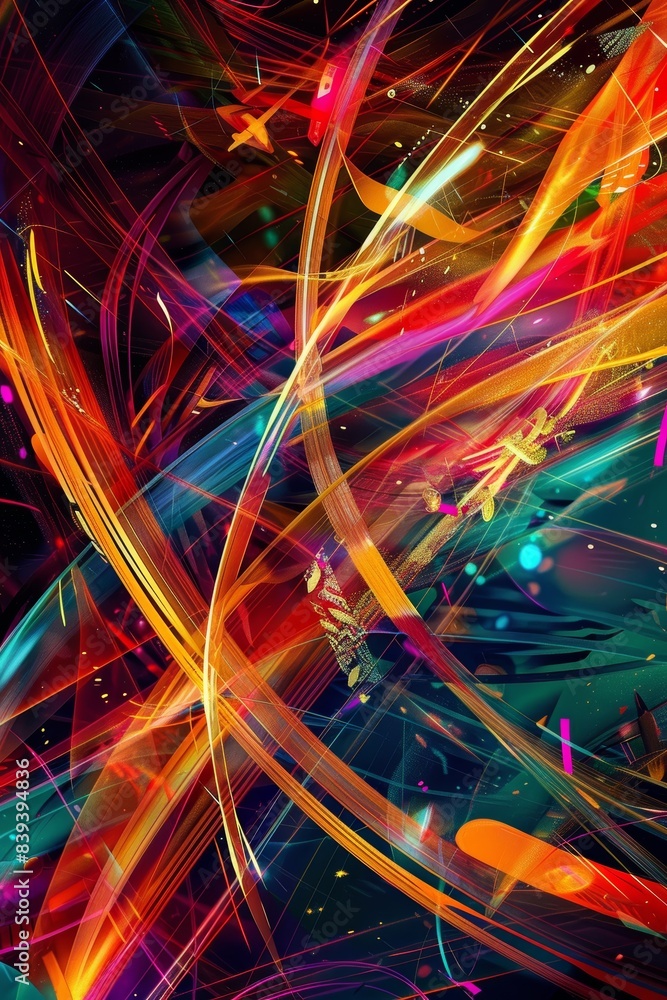 Vibrant Abstract Background with Dynamic Lines and Colors for Mobile Phone Wallpaper Vibrant Abstract Background with Dynamic Lines and Colors for Mobile Phone Wallpaper