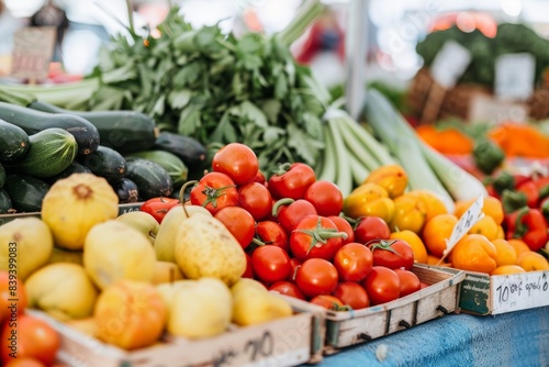 Fresh Fruits and Vegetables at Farmer s Market - Highlighting Healthy Eating and Nutrition