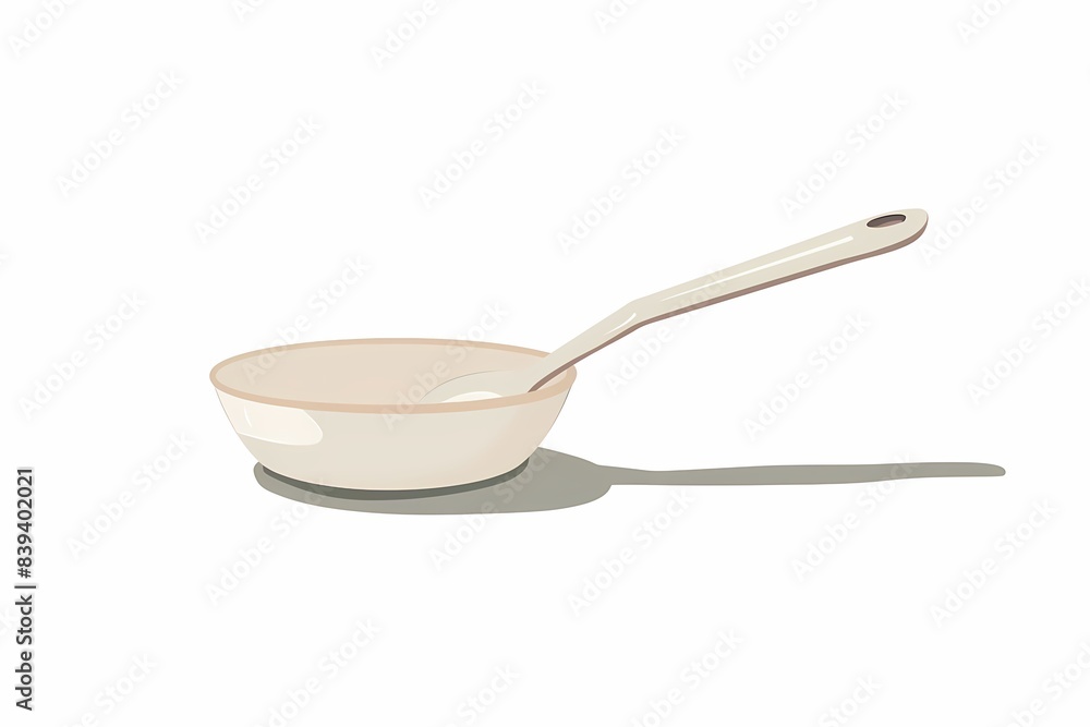 Modern 64-Bit Ladle Vector Illustration in Flat Design on White Background Modern 64-Bit Ladle Vector Illustration in Flat Design on White Background