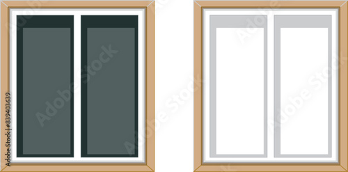 window on a white background