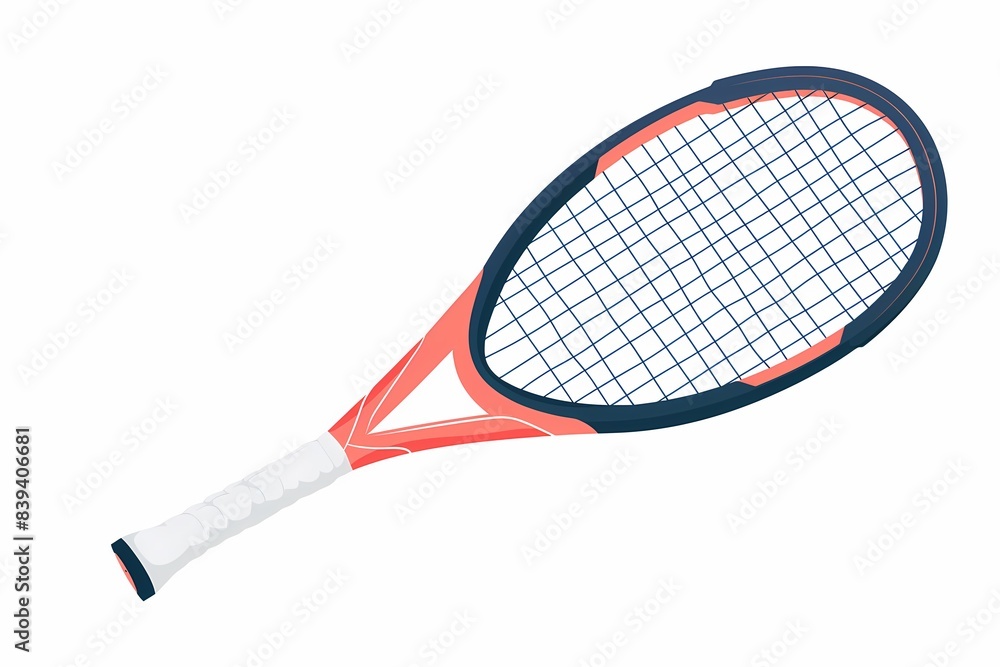 Dynamic 64-Bit Squash Racket Vector Illustration on White Background Dynamic 64-Bit Squash Racket Vector Illustration on White Background