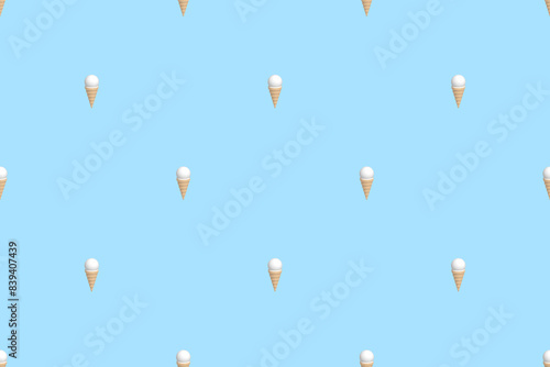 Seamless pattern on the theme of ice cream.