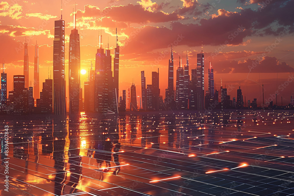 Superefficient solar cells Visualize a future cityscape powered by ultraefficient solar