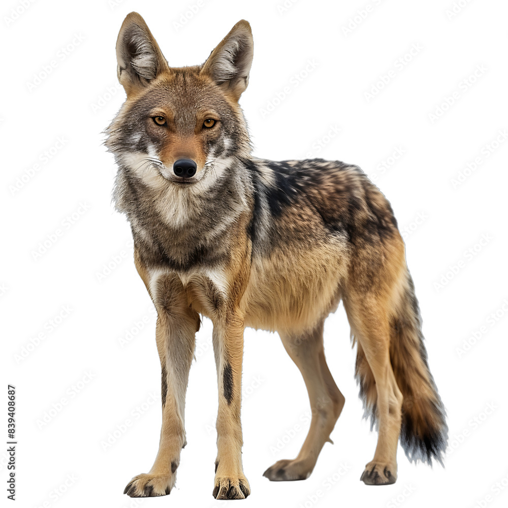 Fototapeta premium [Transparent Background PNG]A jackal stands on a white background