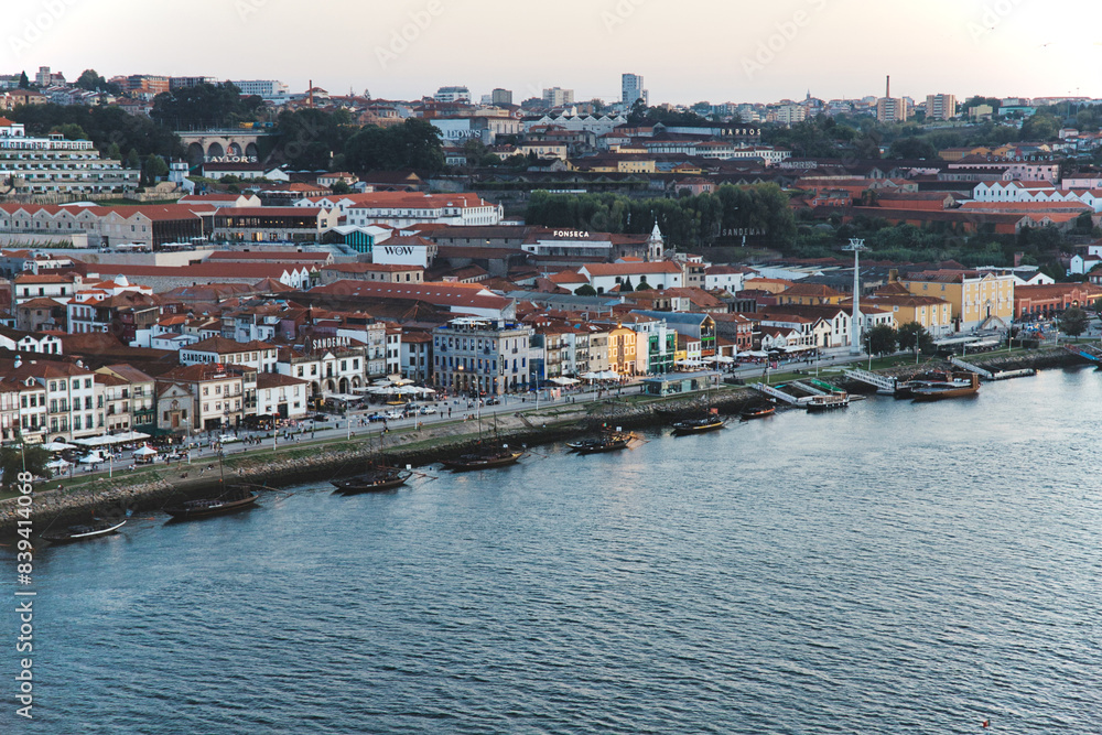 Porto, Portugal - August 2014: view of Old Town of Porto, Portugal. Dom Luis I bridge, Porto, Portugal. Dom Luis Bridge, Porto Porto, Portugal - August 2014: view of Old Town of Porto, Portugal. Dom Luis I bridge, Porto, Portugal. Dom Luis Bridge, Porto