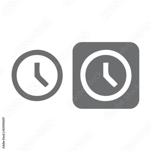 clock icon Set of clock icons. Clock, time.