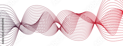 Abstract wavy technology curve lines with blend effect. Pink wavy tech lines element for technology, science and template. Creative wavy stripes line art.