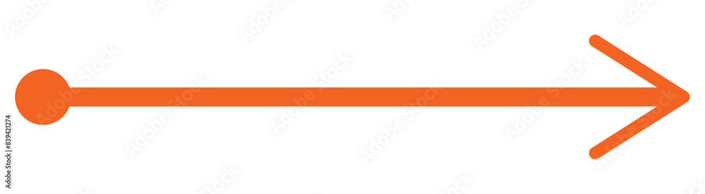 Straight line with point on start and arrow on finish. Symbol of direction, aim, target, path, easy challenge, fast way, ideal plan isolated on white background. Vector graphic illustration Straight line with point on start and arrow on finish. Symbol of direction, aim, target, path, easy challenge, fast way, ideal plan isolated on white background. Vector graphic illustration