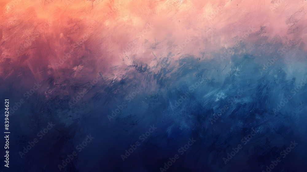 Fototapeta premium Gradient from dark blue to peach abstract background