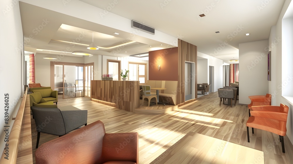 Bright and Airy Open Living Space for Seniors with Ergonomic Furniture and Non-Slip Floors Bright and Airy Open Living Space for Seniors with Ergonomic Furniture and Non-Slip Floors