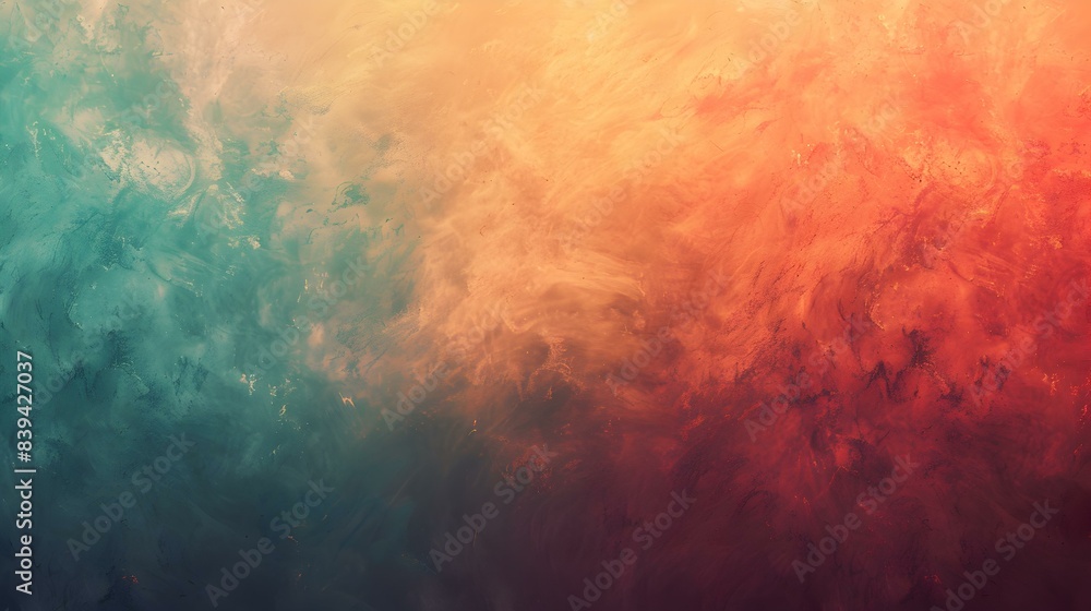 Fototapeta premium Gradient from Amber to turquoise color