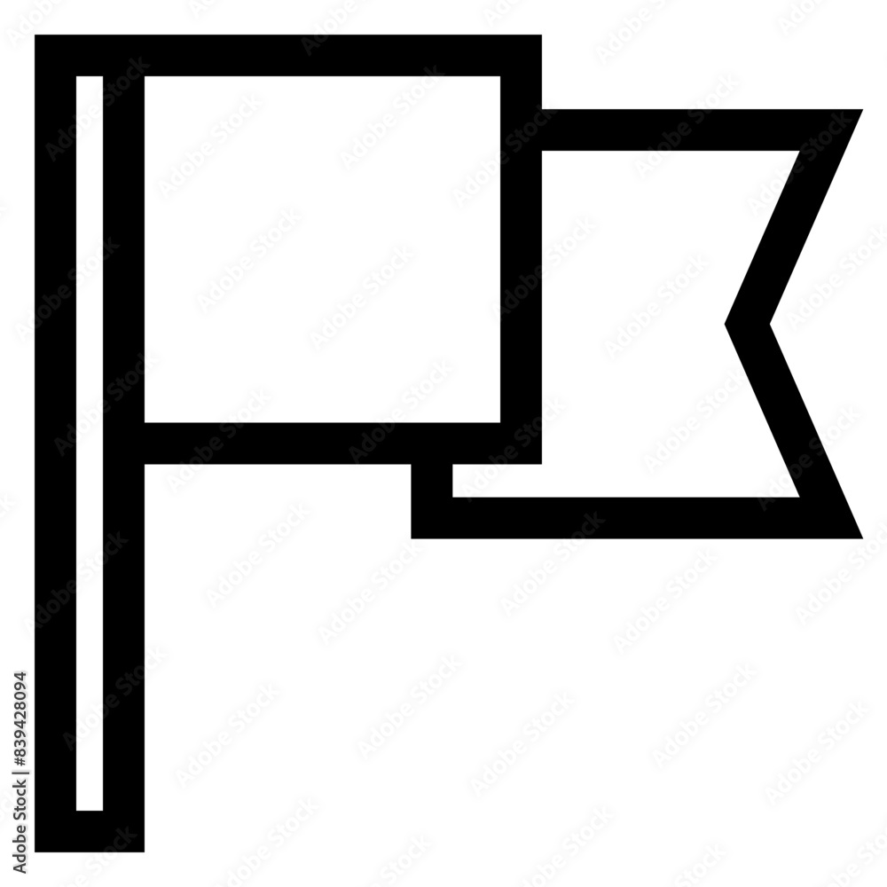 flag line icon vector illustration isolated on white background flag line icon vector illustration isolated on white background