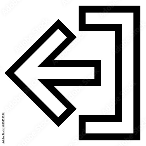 sign out line icon vector illustration isolated on white background