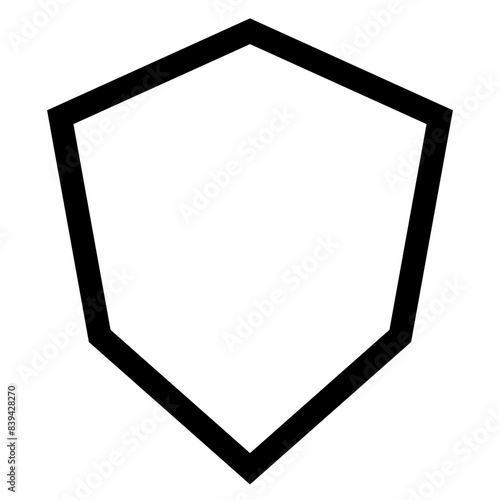 shield line icon vector illustration isolated on white background