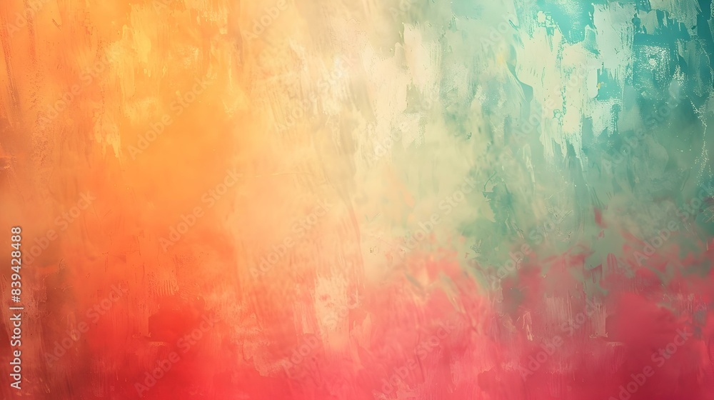 Obraz premium Gradient from jade to orange abstract shades digital banner