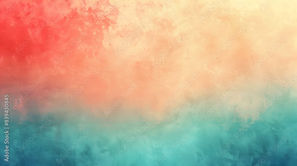 Fototapeta premium Gradient from Turquoise to peach abstract backdrop