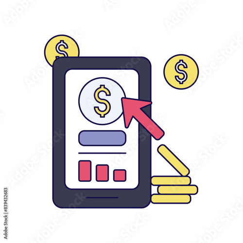 Pay Per Click illustration with white background vector stock illustration