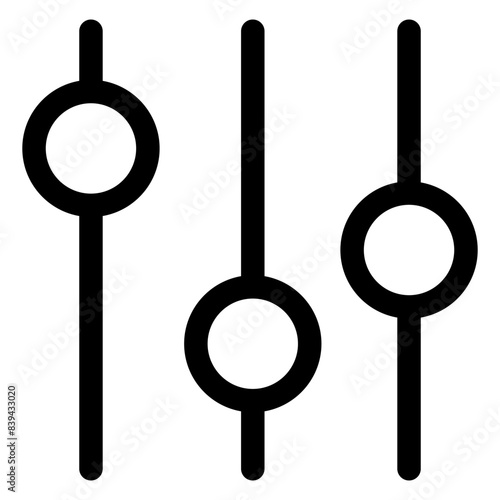 sliders line icon vector illustration isolated on white background