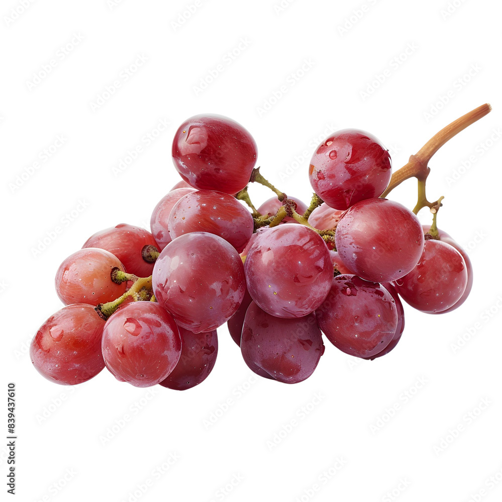 Fototapeta premium crimson grapes isolated on transparent background