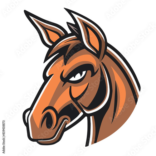 Mule head mascot vector illustration on isolated background
