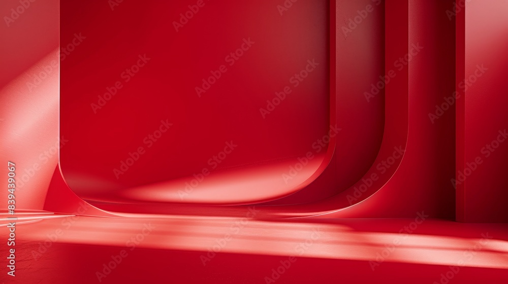 Obraz premium Elegant red background with subtle shadows
