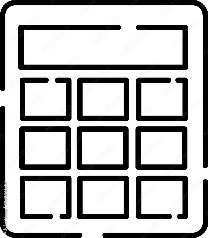 Calculator, hand-drawn education icon. Calculator, hand-drawn education icon.