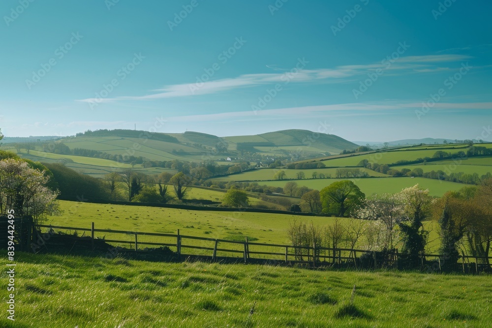 Immerse yourself in the breathtaking beauty of Ireland's lush green countryside on St. Patrick's Day, where rolling hills meet clear blue skies. Immerse yourself in the breathtaking beauty of Ireland's lush green countryside on St. Patrick's Day, where rolling hills meet clear blue skies.